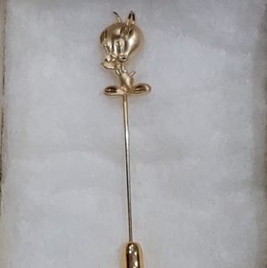 Brand new 14k gold tweety bird stick pin